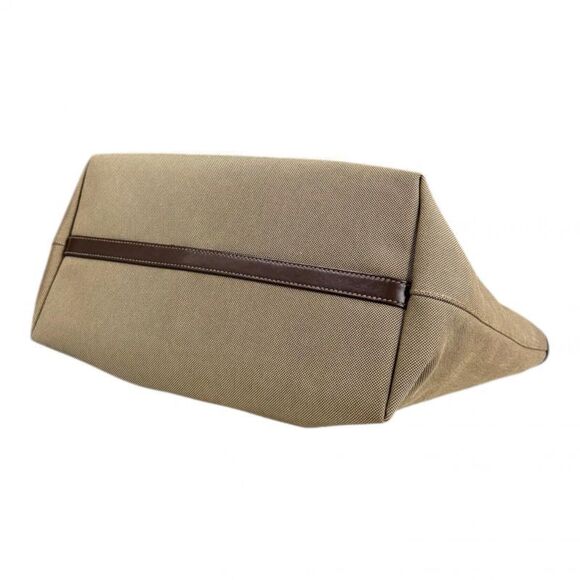 Prada Logo Jacquard Tote Bag Canvas 1bg159 Beige Ladies Prada Used Prada - Picture 5 of 10